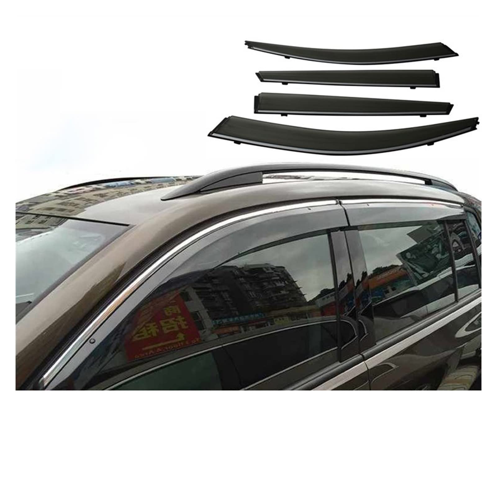 Visier Deflector Seitenfenster-Deflektoren Für VW Golf Sportsvan 2016 2017 2018 2019 2020 Windabweiser Seitenfenster Regenabweiser von WAVEPEAK