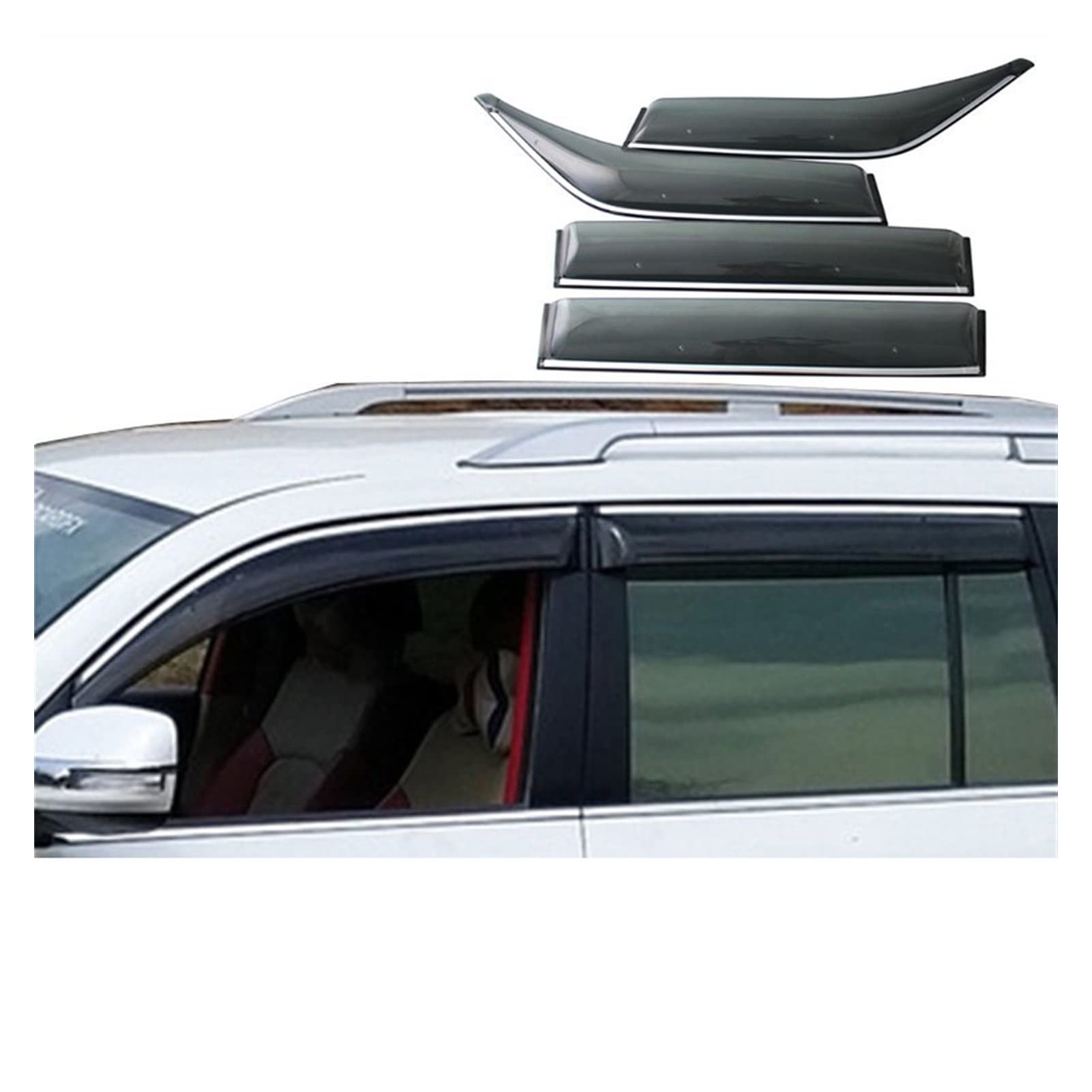 Visier Deflector Seitenfenster-Visier Für Lexus LX LX570 2008-2018 Windabweiser Seitenfenster Regenabweiser von WAVEPEAK