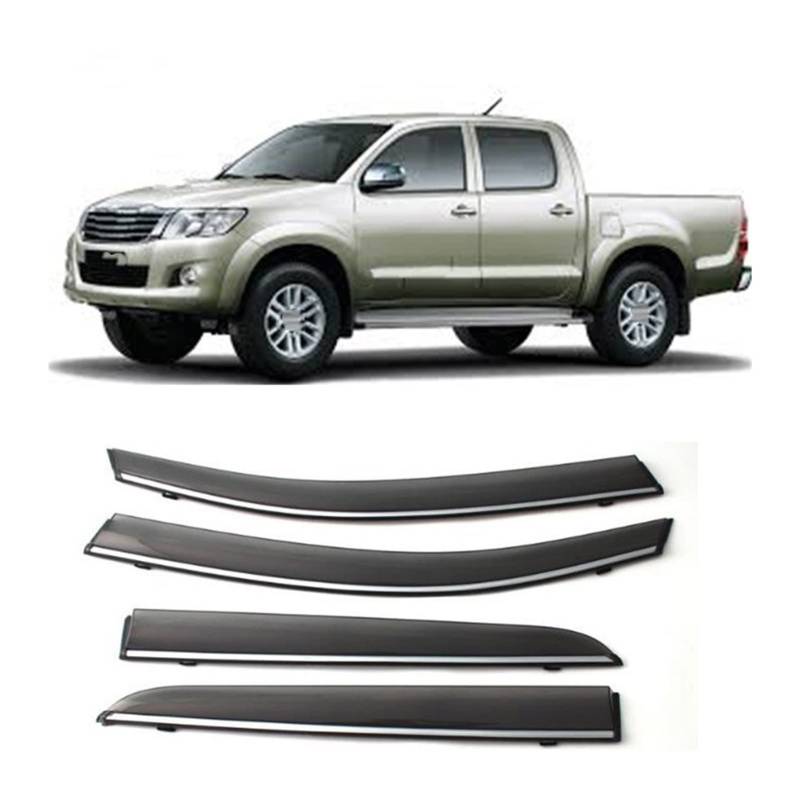 Visier Deflector Windabweiser Für Toyota Hilux Vigo 2012 2013 2014 Windabweiser Seitenfenster Regenabweiser von WAVEPEAK