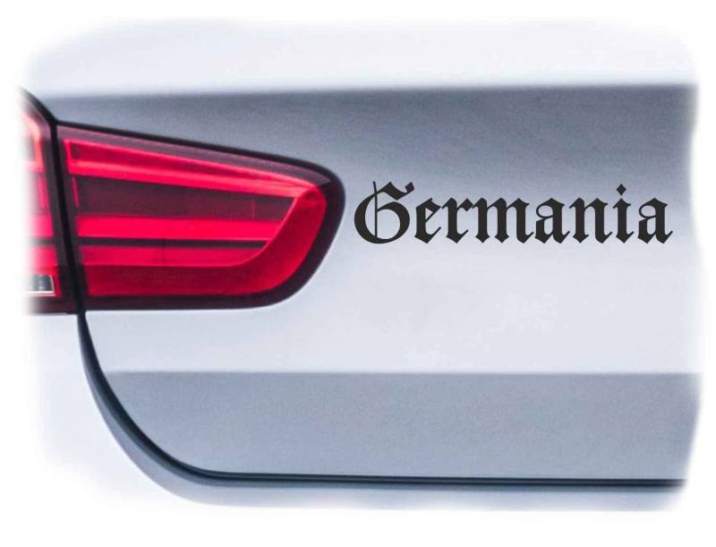 WB wohn trends Auto-Aufkleber, Germania Deutschland Alt-Deutsch, schwarz, 50cm breit, Farbe und Größe wählbar, KFZ-Sticker LKW Spruch von WB wohn trends