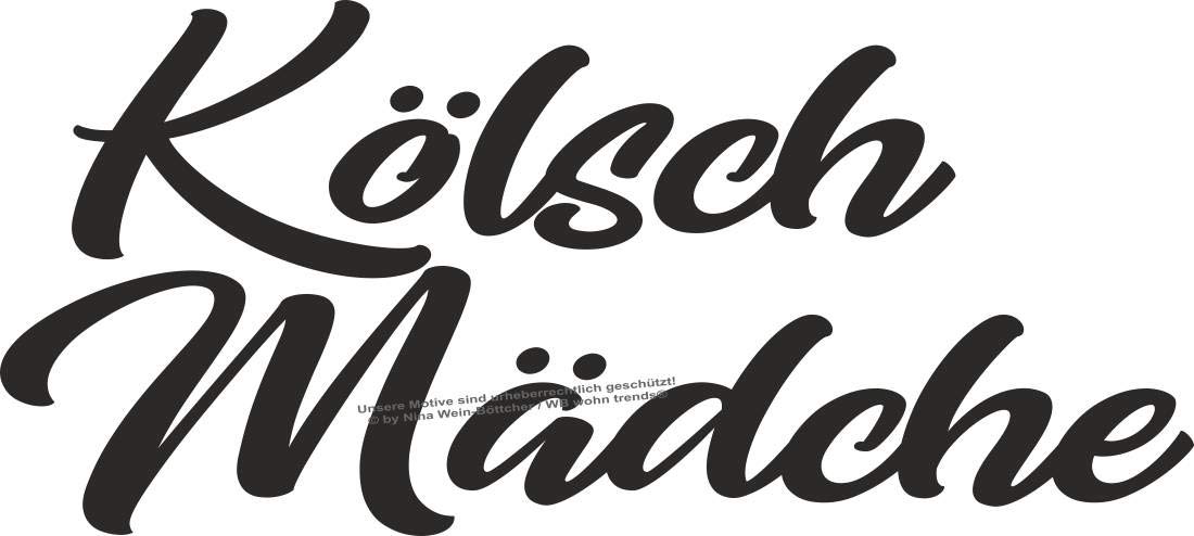 WB wohn trends Auto-Aufkleber, Kölsch Mädche, Köln, Gold, 15cm breit, Farbe und Größe wählbar, KFZ-Sticker LKW Spruch von WB wohn trends