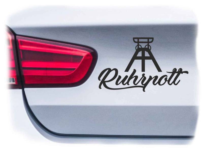 WB wohn trends Auto-Aufkleber, Ruhrpott mit Förderturm, dunkelblau, 15cm breit, Farbe und Größe wählbar, KFZ-Sticker LKW Spruch von WB wohn trends