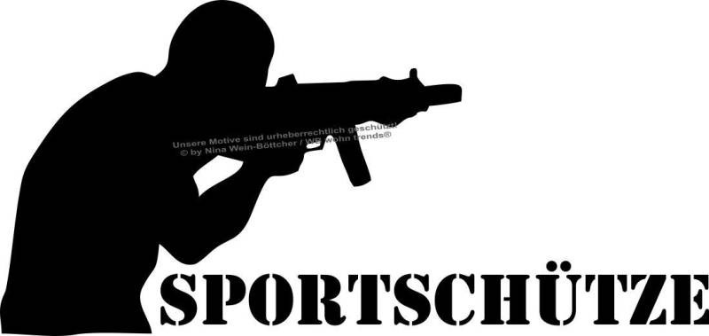 WB wohn trends Auto-Aufkleber, Sportschütze Lang-Waffe Gewehr Schütze, pink, 50cm breit, Farbe und Größe wählbar, KFZ-Sticker LKW Spruch von WB wohn trends