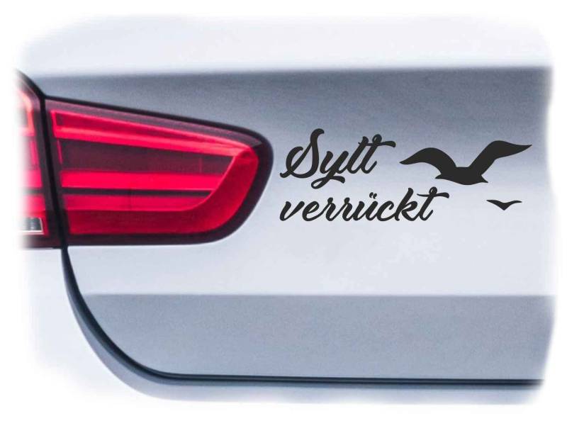 WB wohn trends Auto-Aufkleber, Sylt verrückt, pink, 15cm breit, KFZ-Sticker LKW Spruch von WB wohn trends