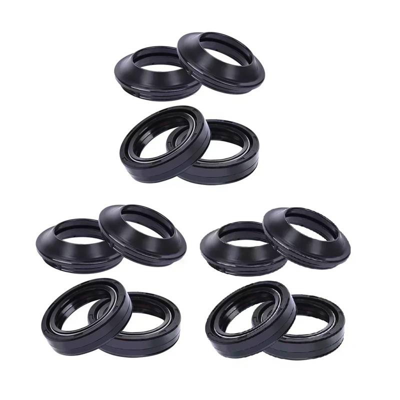 33x46x11 Gabel Dämpfer Öl Dichtung 33 46 Staub Abdeckung for CB400 CB400T CB400TI CB400TII ICH CB450 CB450D CB 400 450 DXK(6pcs seal 6pcs cover) von WBDDZSW