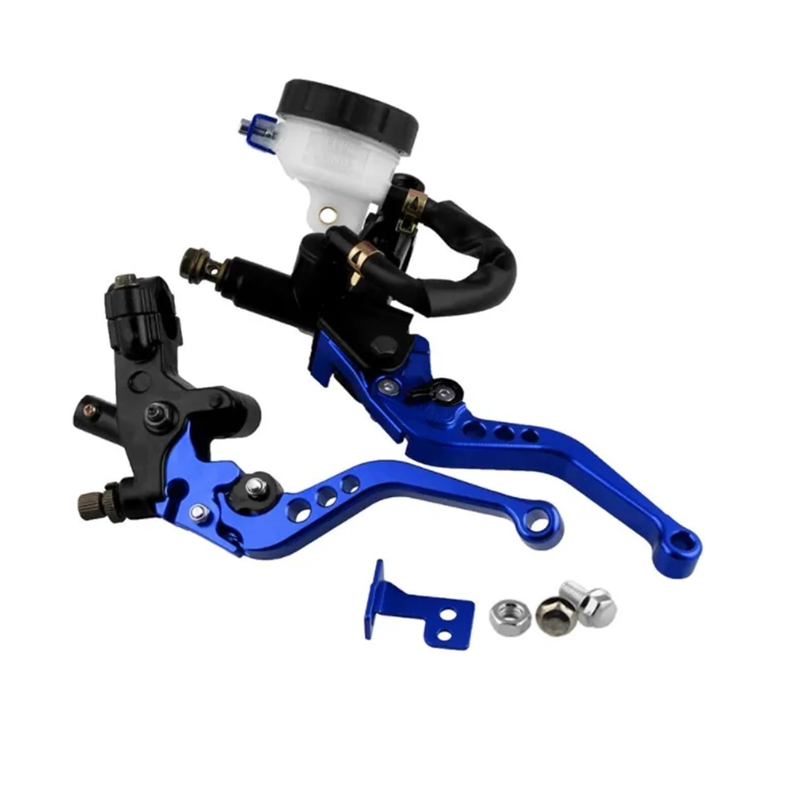 Motorrad Bremse Kupplung Universal 7/8" 22mm Motorrad Kupplung Bremse Hauptzylinder Reservoir Hebel Kit Flüssigkeit Reservoir Set Aluminium Kupplung Griff Set von WBFLZTYOP