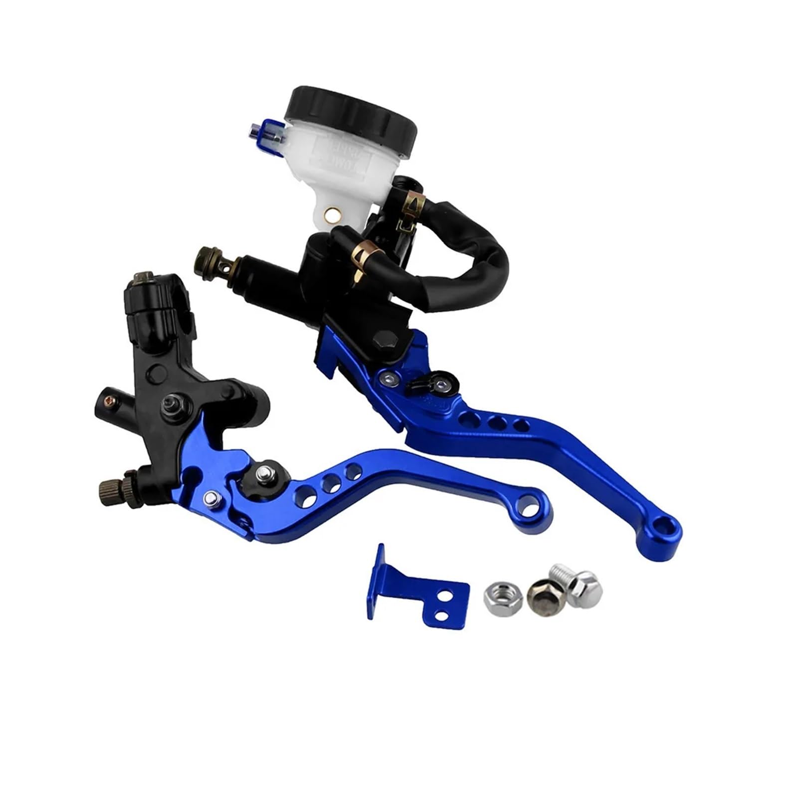 Motorrad Bremse Kupplung Universal 7/8" 22mm Motorrad Kupplung Bremse Hauptzylinder Reservoir Hebel Kit Flüssigkeit Reservoir Set Aluminium Kupplung Griff Set von WBFLZTYOP