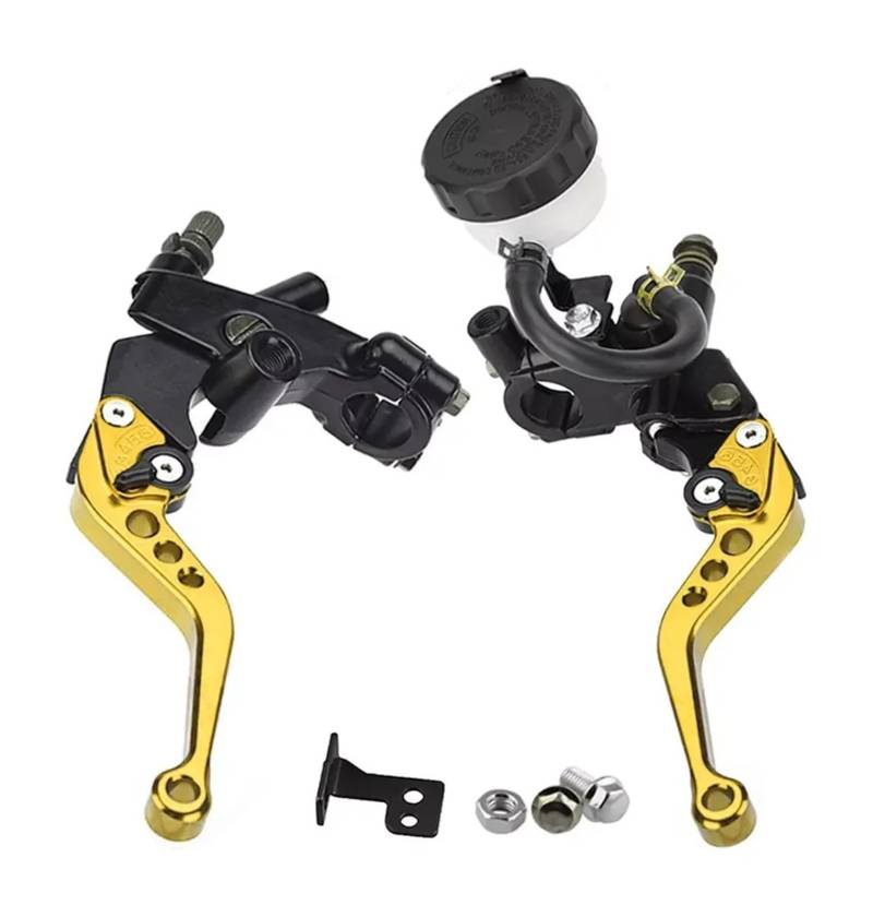 Motorrad Bremse Kupplung Universal Motorrad Einstellbare Kupplung Bremse Hauptzylinder Reservoir Hebel Kit Für Ya&maha Für Kawasaki 7/8 "22mm Lenker von WBFLZTYOP