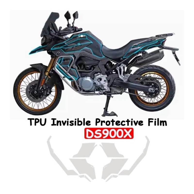 Motorrad Tankpad Für Loncin VOGE Valico DS900X 900 DSX TPU Film Komplette Farbe Schutz Set Körper Transparent Aufkleber Verkleidung TPU Film von WBFLZTYOP