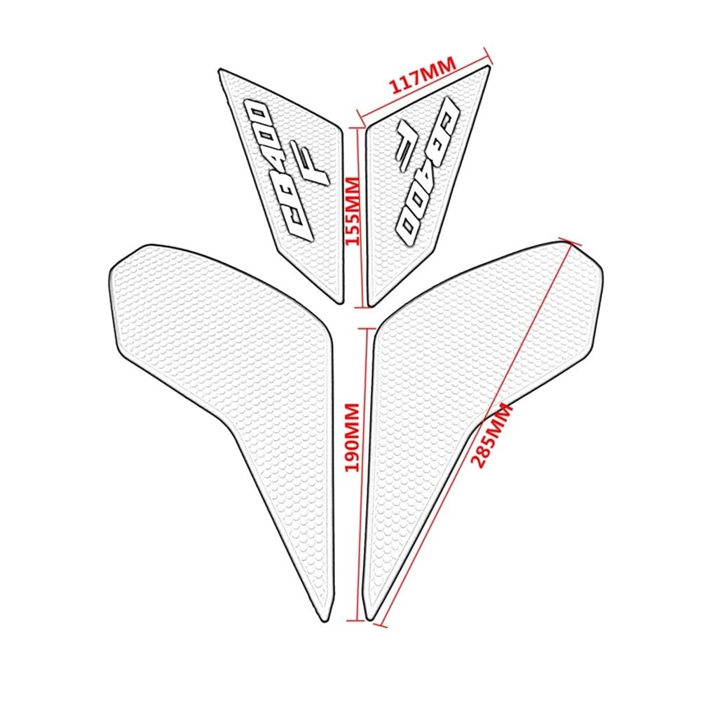 Motorrad Tankpad Motorrad Tank Pad Schutz Aufkleber Aufkleber Gas Knie Grip Traktion Pad Seite Für Ho&nda CB400F CB 400 F 2021 2022 2023 von WBFLZTYOP