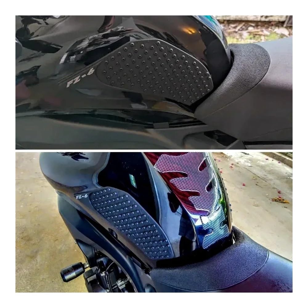 Motorrad Tankpad Tank Traction Pad Für Ya&maha FZ6 N/S FZ6N FZ6S 2004-2010 Motorrad Dekoration Seite Gas Knie Grip Protector Aufkleber von WBFLZTYOP