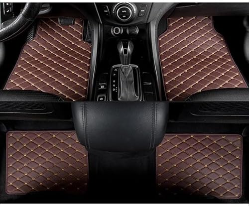 Auto Bodenmatte Fußmatten für Subaru Tribeca 2007-2011 Modell, Nach Maß Allwetterschutz Leder Fussmatten Vorne und Hinten Automatten Set,Coffee von WBLDP-SDGT