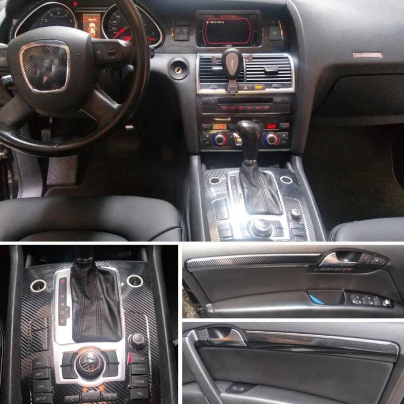 5D Kohlefaser Muster Interieur DIY Trim Aufkleber, für Audi Q7 4L 2005-2016 Auto Styling Zubehör von WBTLTDSK