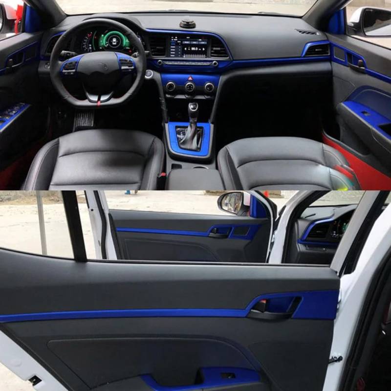 Interieur Zentrales Bedienfeld Türgriff Kohlefaser Aufkleber Aufkleber, für Hyundai Elantra AD 2016-2020 Auto Styling Zubehör von WBTLTDSK