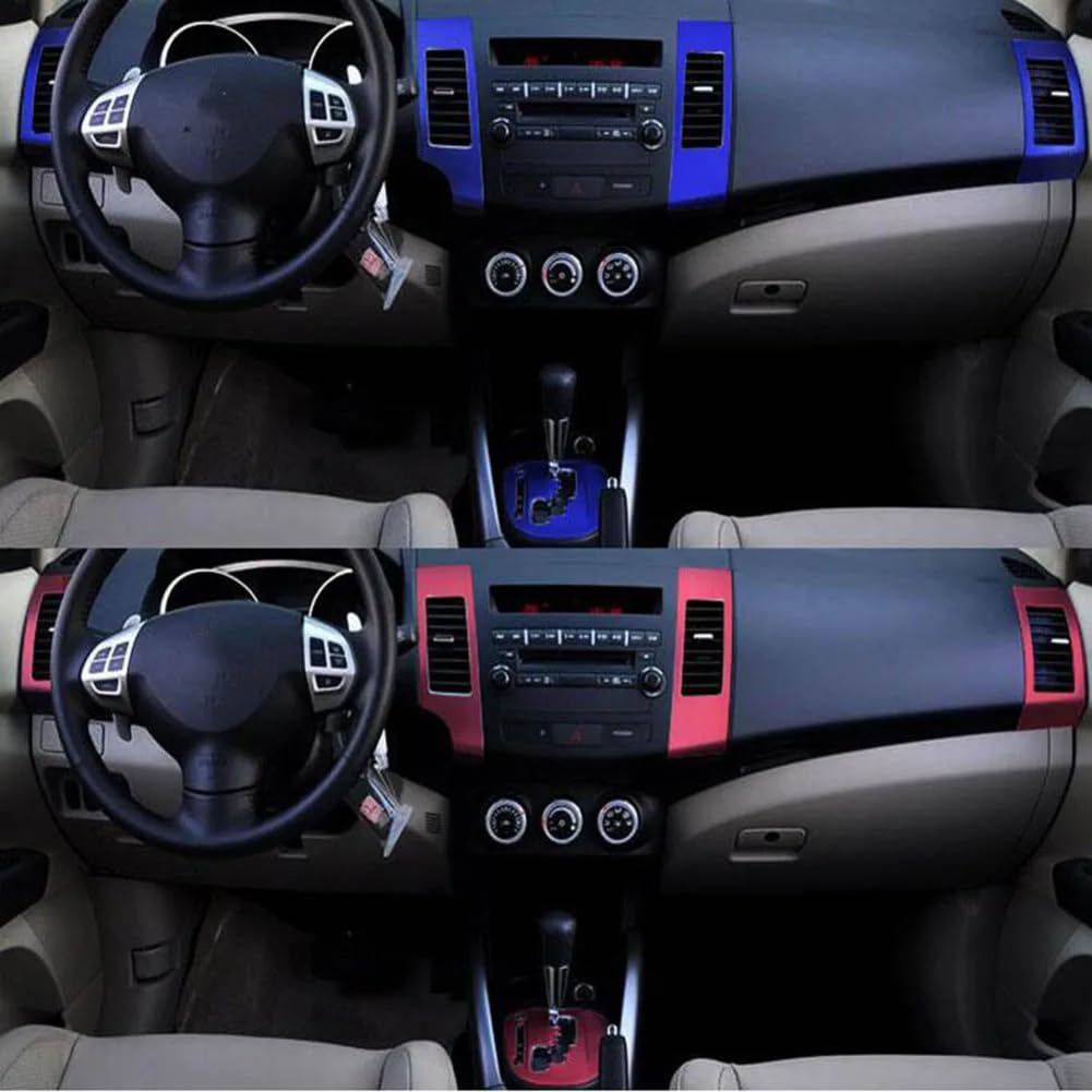 Interieur Zentrales Bedienfeld Türgriff Kohlefaser Aufkleber Aufkleber, für Mitsubishi Outlander 2006-2011 Auto Styling Zubehör von WBTLTDSK