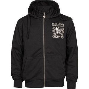 WCC High Speed Zip-Hoodie Kapuzenjacke Schwarz West Coast Choppers von West Coast Choppers