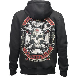 West Coast Choppers Mechanic Zip-Hoodie Schwarz von West Coast Choppers