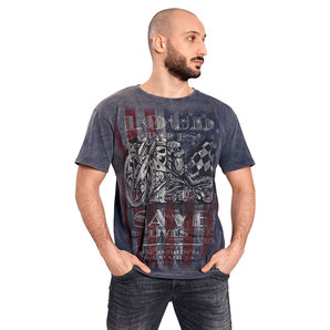 West Coast Choppers Louis Special USA Loud Pipes T-Shirt Blau von West Coast Choppers