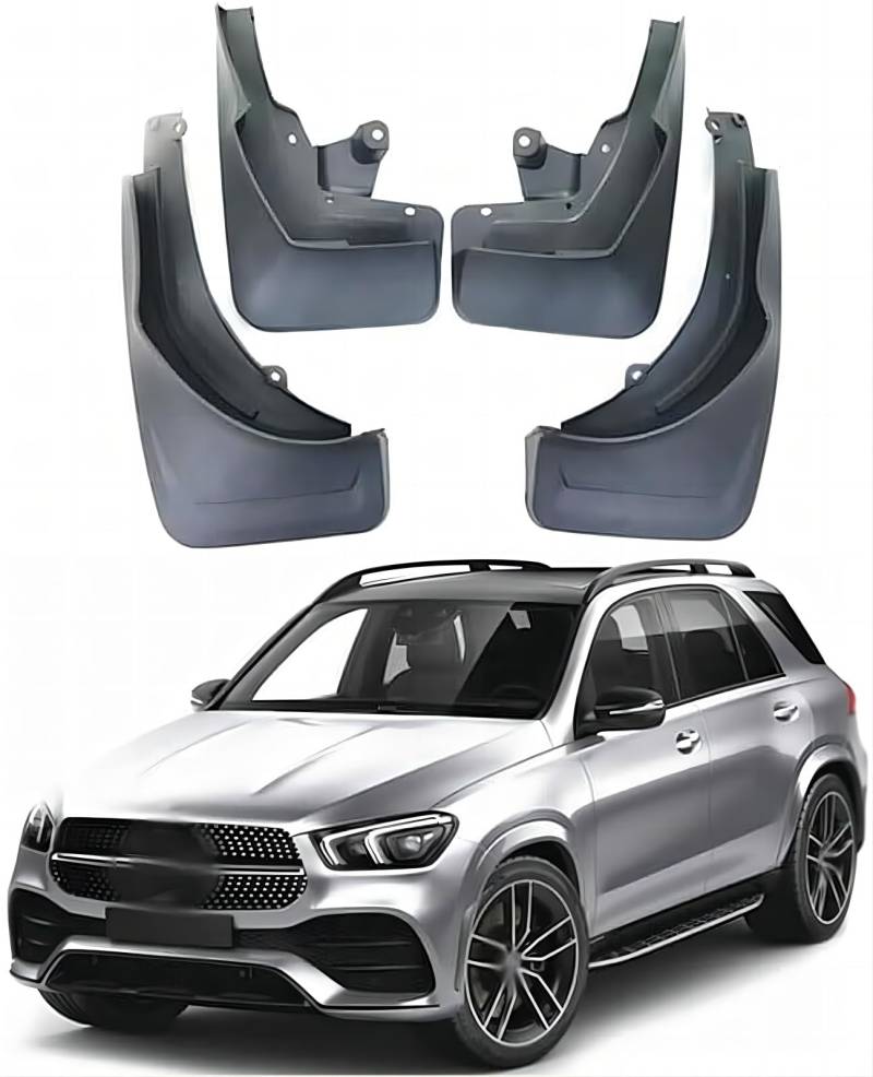 4 Stück Auto Schmutzfänger für Mercedes-Benz GLE Class V167 W167 350 450 2019 2020, Vorne und Hinten Wasserdicht Spritzschutz Kotflügel Auto Styling Zubehör von WCSMHYW