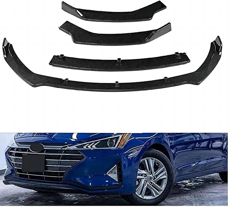 Frontstoßstangen Spoiler für Hyundai Elantra 2019 2020, Bumper Spoilerlippe Lip Splitter Karosserie Schaufeln Schutz Auto Modified Zubehör von WCSMHYW