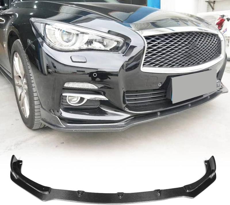 Frontstoßstangen Spoiler für Infiniti Q50 2014 2015 2016, Bumper Spoilerlippe Lip Splitter Karosserie Schaufeln Schutz Auto Modified Zubehör von WCSMHYW