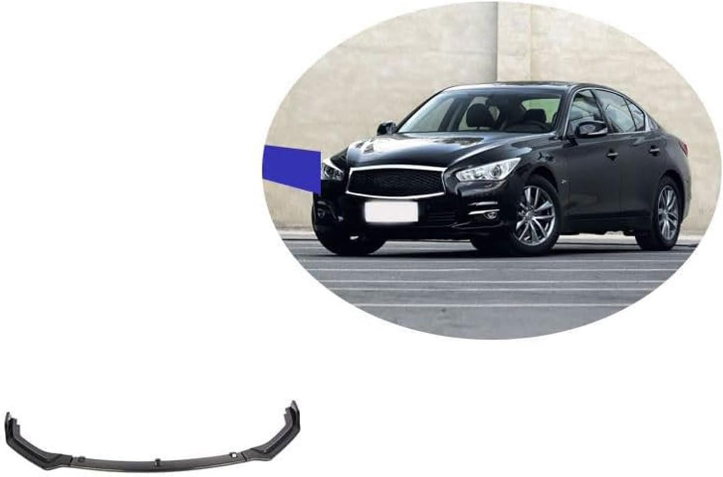 Frontstoßstangen Spoiler für Infiniti Q50 2018-2019, Bumper Spoilerlippe Lip Splitter Karosserie Schaufeln Schutz Auto Modified Zubehör von WCSMHYW