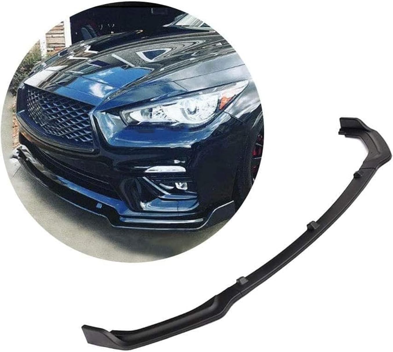 Frontstoßstangen Spoiler für Infiniti Q50 Base Sedan 2018 2019, Bumper Spoilerlippe Lip Splitter Karosserie Schaufeln Schutz Auto Modified Zubehör von WCSMHYW