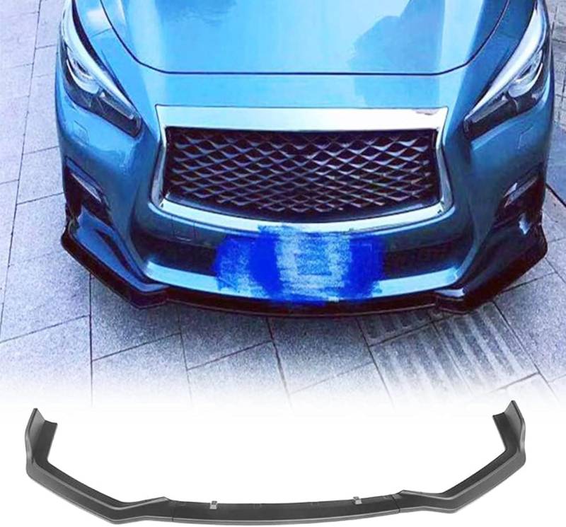 Frontstoßstangen Spoiler für Infiniti Q50 Sport Sedan 2018 2019, Bumper Spoilerlippe Lip Splitter Karosserie Schaufeln Schutz Auto Modified Zubehör von WCSMHYW