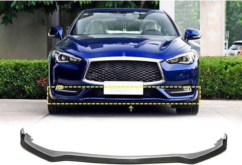 Frontstoßstangen Spoiler für Infiniti Q60 2016 2017 2018 2019 2020 2021, Bumper Spoilerlippe Lip Splitter Karosserie Schaufeln Schutz Auto Modified Zubehör von WCSMHYW