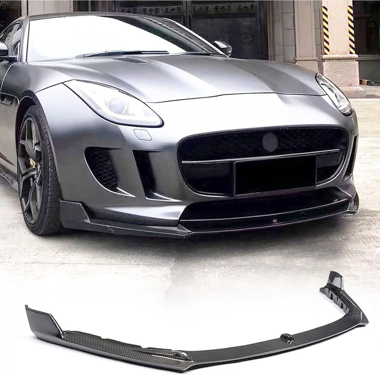 Frontstoßstangen Spoiler für J-aguar F Type 2Door 2015 2016 2017, Bumper Spoilerlippe Lip Splitter Karosserie Schaufeln Schutz Auto Modified Zubehör von WCSMHYW