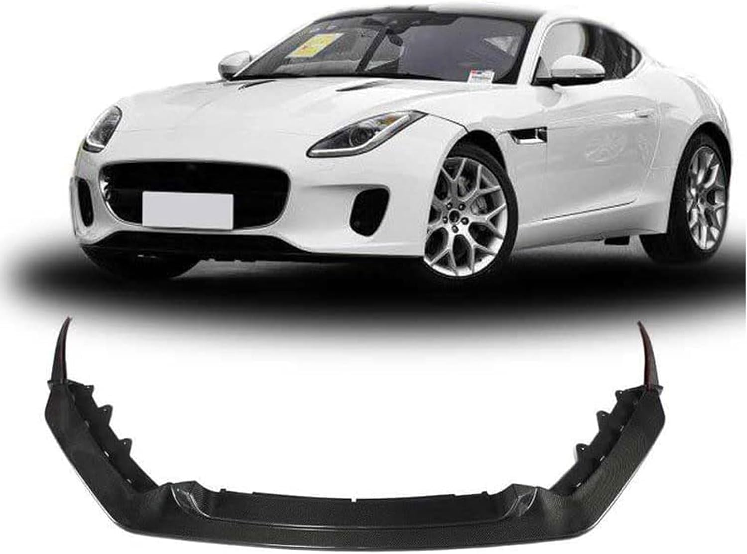 Frontstoßstangen Spoiler für Jaguar F-Type 2017 2018 2019, Bumper Spoilerlippe Lip Splitter Karosserie Schaufeln Schutz Auto Modified Zubehör von WCSMHYW