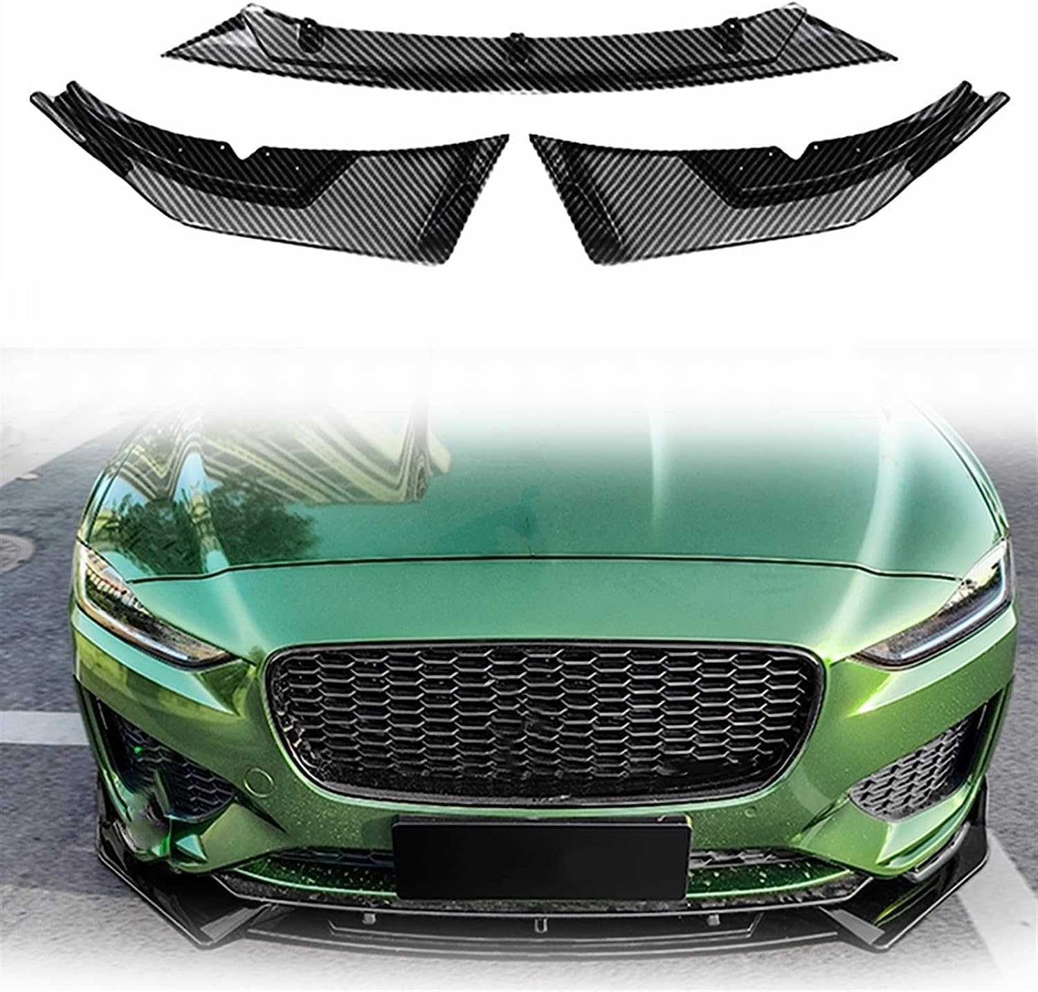 Frontstoßstangen Spoiler für Jaguar XE R 2020 Sport, Bumper Spoilerlippe Lip Splitter Karosserie Schaufeln Schutz Auto Modified Zubehör von WCSMHYW