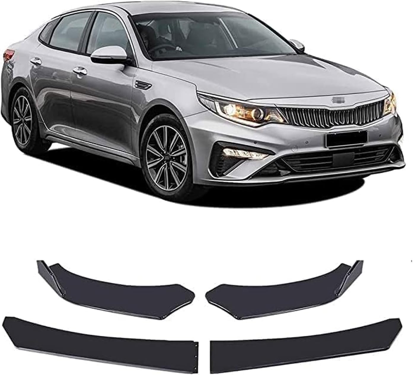 Frontstoßstangen Spoiler für Kia Optima 2008-2016 2017 2018 2019 2020, Bumper Spoilerlippe Lip Splitter Karosserie Schaufeln Schutz Auto Modified Zubehör von WCSMHYW