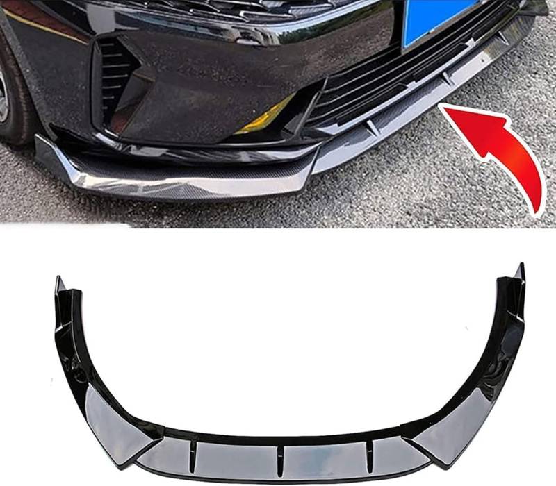 Frontstoßstangen Spoiler für Kia Optima K5 2020 2021, Bumper Spoilerlippe Lip Splitter Karosserie Schaufeln Schutz Auto Modified Zubehör,Glossy Black von WCSMHYW