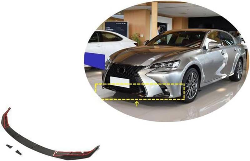 Frontstoßstangen Spoiler für Lexus GS F-Sport ML 2016 2017 2018 2019, Bumper Spoilerlippe Lip Splitter Karosserie Schaufeln Schutz Auto Modified Zubehör von WCSMHYW