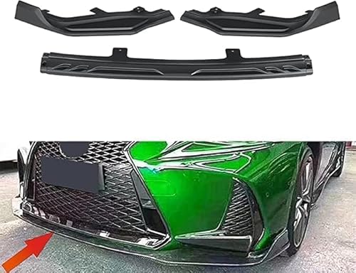 Frontstoßstangen Spoiler für Lexus IS200t IS300 IS350 F-Sport 2017-2020, Bumper Spoilerlippe Lip Splitter Karosserie Schaufeln Schutz Auto Modified Zubehör,Matte Black von WCSMHYW