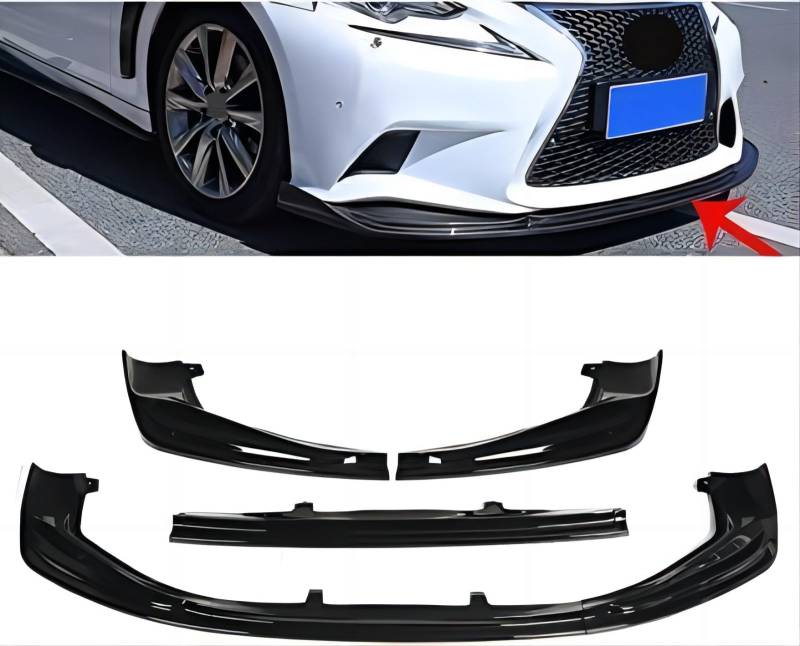 Frontstoßstangen Spoiler für Lexus IS250 IS350 IS300 F-Sport 2014 2015 2016, Bumper Spoilerlippe Lip Splitter Karosserie Schaufeln Schutz Auto Modified Zubehör von WCSMHYW