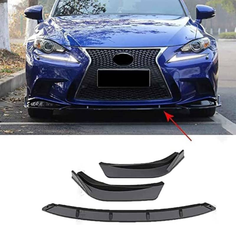 Frontstoßstangen Spoiler für Lexus is F-Sport 2013 2014 2015 2016, Bumper Spoilerlippe Lip Splitter Karosserie Schaufeln Schutz Auto Modified Zubehör,MatteBlack von WCSMHYW