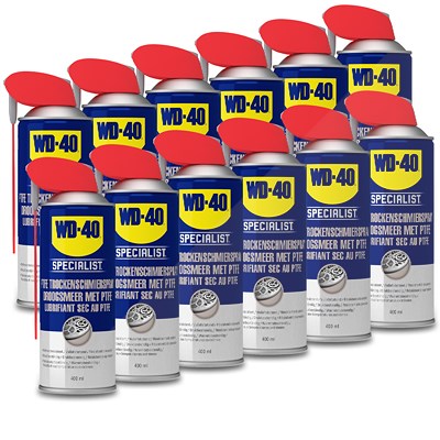 Wd-40 12x 400ml PTFE Trockenschmierspray [Hersteller-Nr. 49394/25NBA] von WD-40