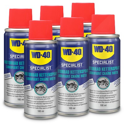 Wd-40 6x 100ml Motorrad Kettenspray [Hersteller-Nr. 49924/NBA] von WD-40