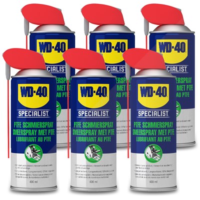 Wd-40 6x 400ml PTFE Schmierspray [Hersteller-Nr. 49396/25NBA] von WD-40