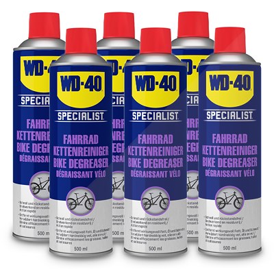 Wd-40 6x 500ml Fahrrad Kettenreiniger [Hersteller-Nr. 49704/NBA] von WD-40