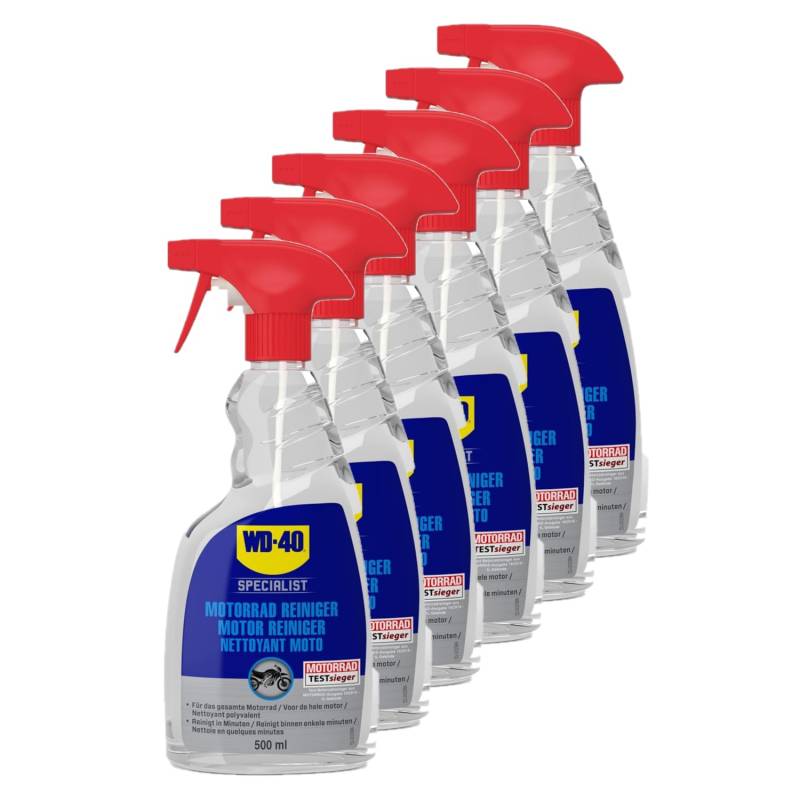 WD-40 Specialist Motorrad Komplettreiniger 6x500ml, Motorrad Pflege, Motorradreiniger von WD-40