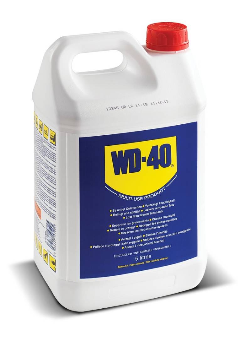 WD-40 • Multifunktionsprodukt • Kanister • ohne Silikon • nicht leitend • Kompatibel mit Kunststoffen, Gummi, allen Metallen • 5 l, blau von WD-40