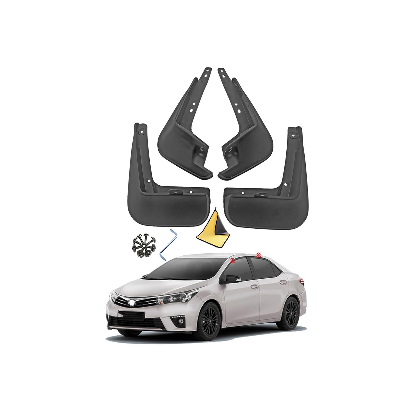 Autokotflügel,kompatibel mit Toyota Corolla 2014-2023, Schmutzfänger Kotflügel,2014-2018 von WDDZTMNB