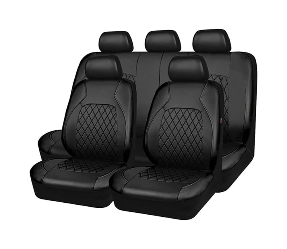 WDFDVFD 9 Stück Leder Auto Sitzbezüge Set für Nissan Navara D22 Navara D40 Navara D40 S Navara Np300 2000-2023 Wasserdicht rutschfest Langlebig Atmungsaktiv Sitzkissenschutz,Innenraum Zubehör,E von WDFDVFD