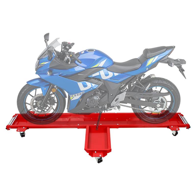 Rangierschiene Motorrad, Motorbike Stand Mover Garage, Transportständer Rollplatte Transportplatte, Tragfähigkeit 567kg von WDZCZDoo