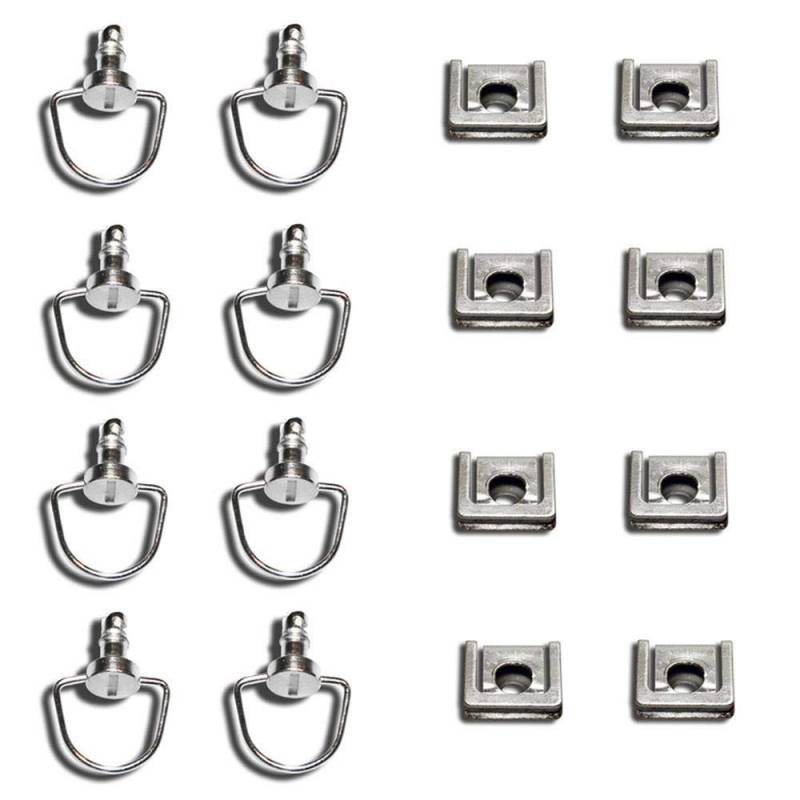 Schnellverschlüsse, Verschlüsse, Motorradverkleidung, Schrauben, 8er Set, 19 mm, silber, Steckplatte, RACEFOXX von WE ARE RACING. RACEFOXX.COM