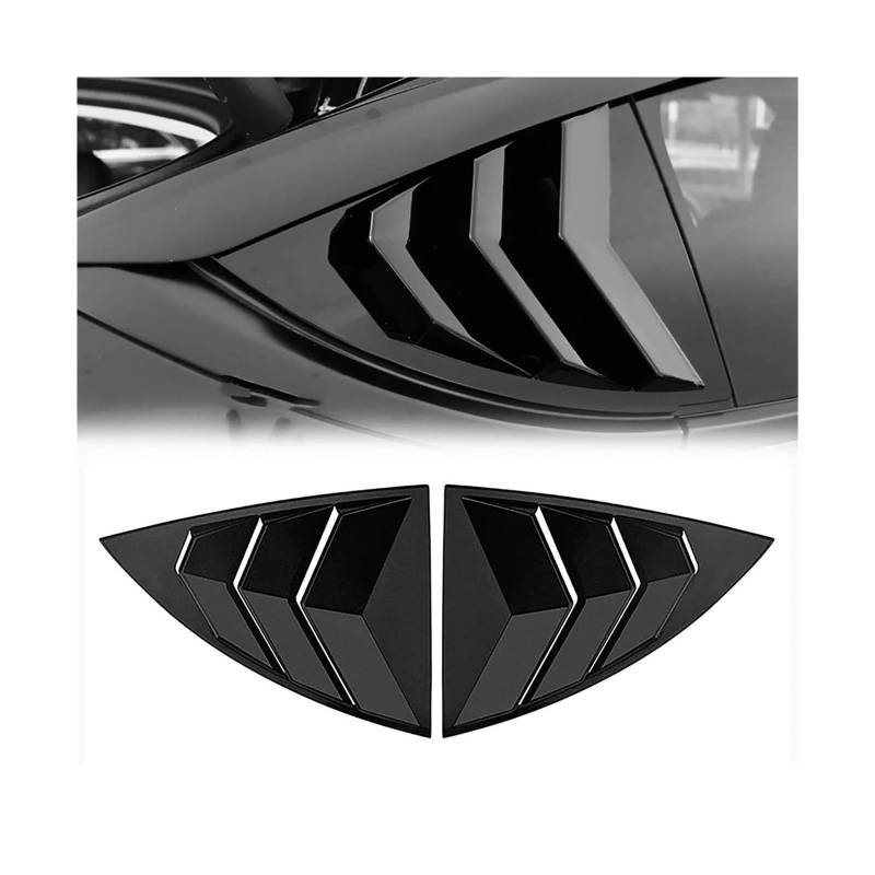 WEFOLCC Auto Seite Fenster Spoiler Splitter Abdeckung Trim Für Tesla Für Modell Y 2019 2020 2021 2022 Hinten Dreieck Jalousie Fenster Schatten Heckspoiler (Color : Matte Black) von WEFOLCC