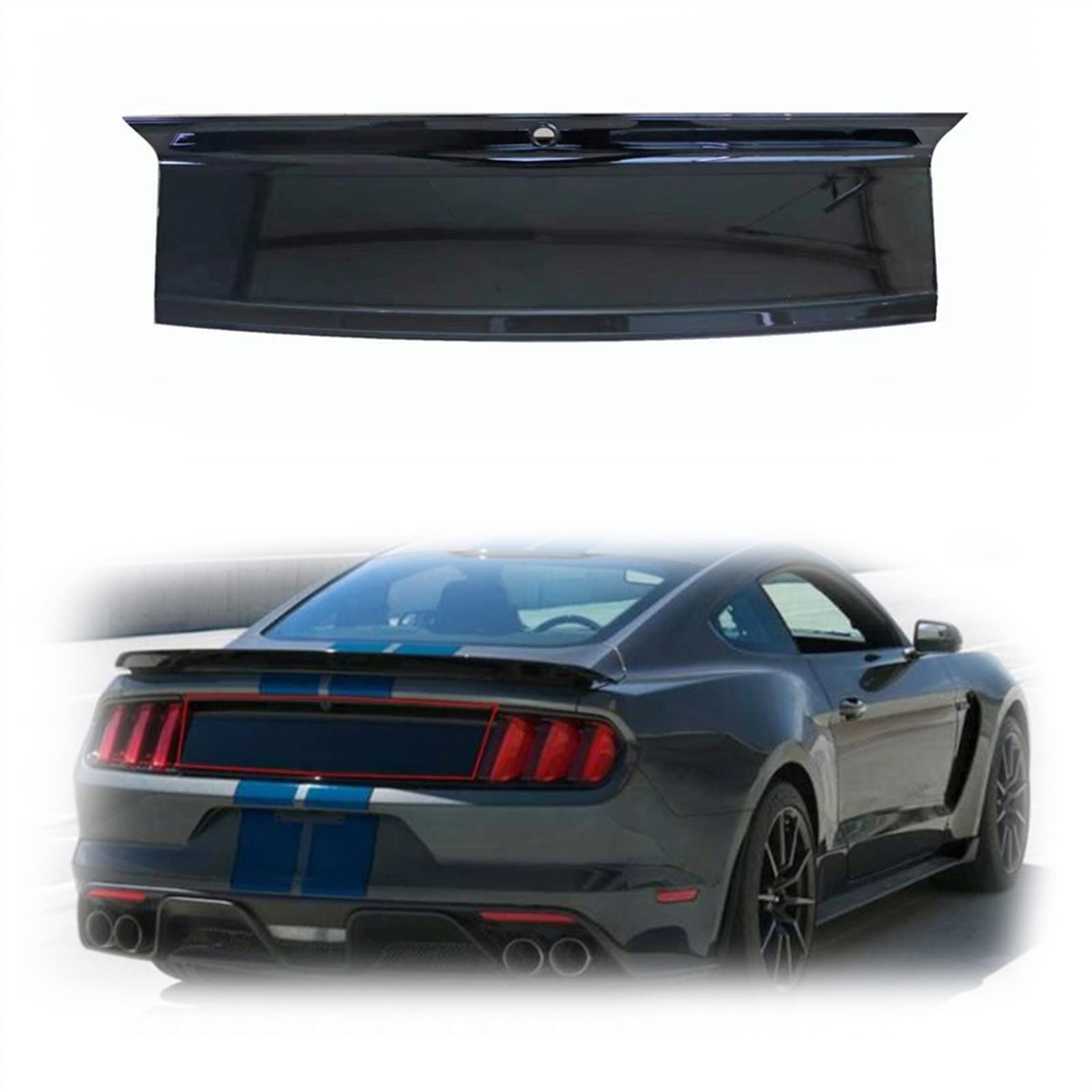 Kofferraumdeckel Decklid Panel Heckstoßstange Schutzblech Panel Molding Board Spoilerabdeckung Für Ford Für Mustang 2015-2020 Auto Zubehör von WEHOMY
